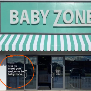 Baby Zone Vinyl Sign
